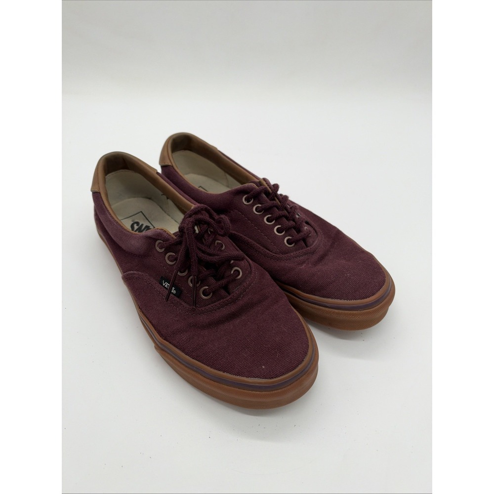 Vans Shoes Mens 10 Burgundy Authentic Gum Sole Low Top Skate Sneakers Streetwear